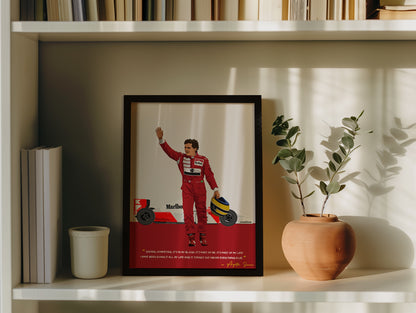Ayrton Senna Poster, F1 Frame, McLaren
