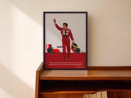 Ayrton Senna Poster, F1 Frame, McLaren
