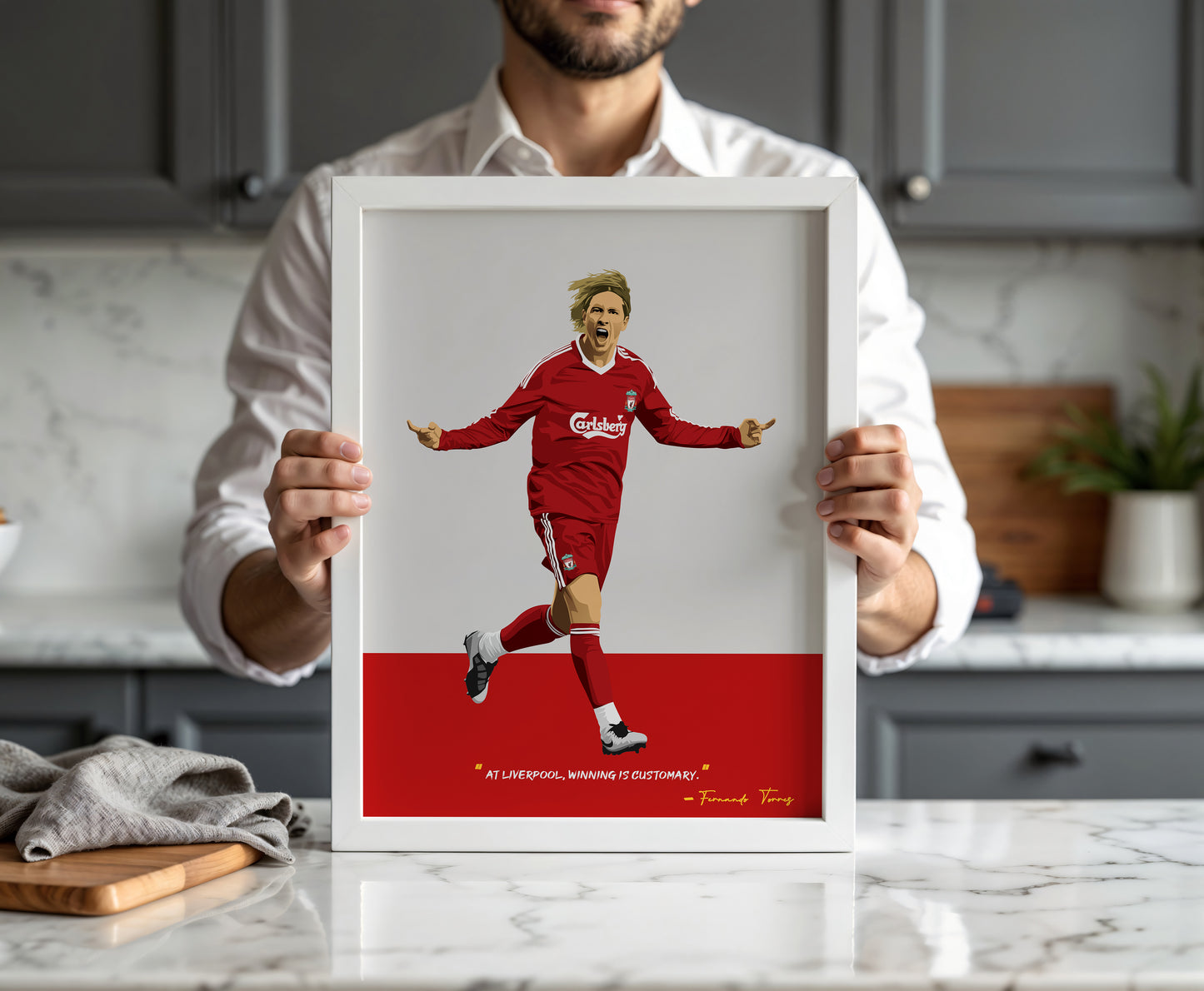 Fernando Torres Liverpool Framed Poster