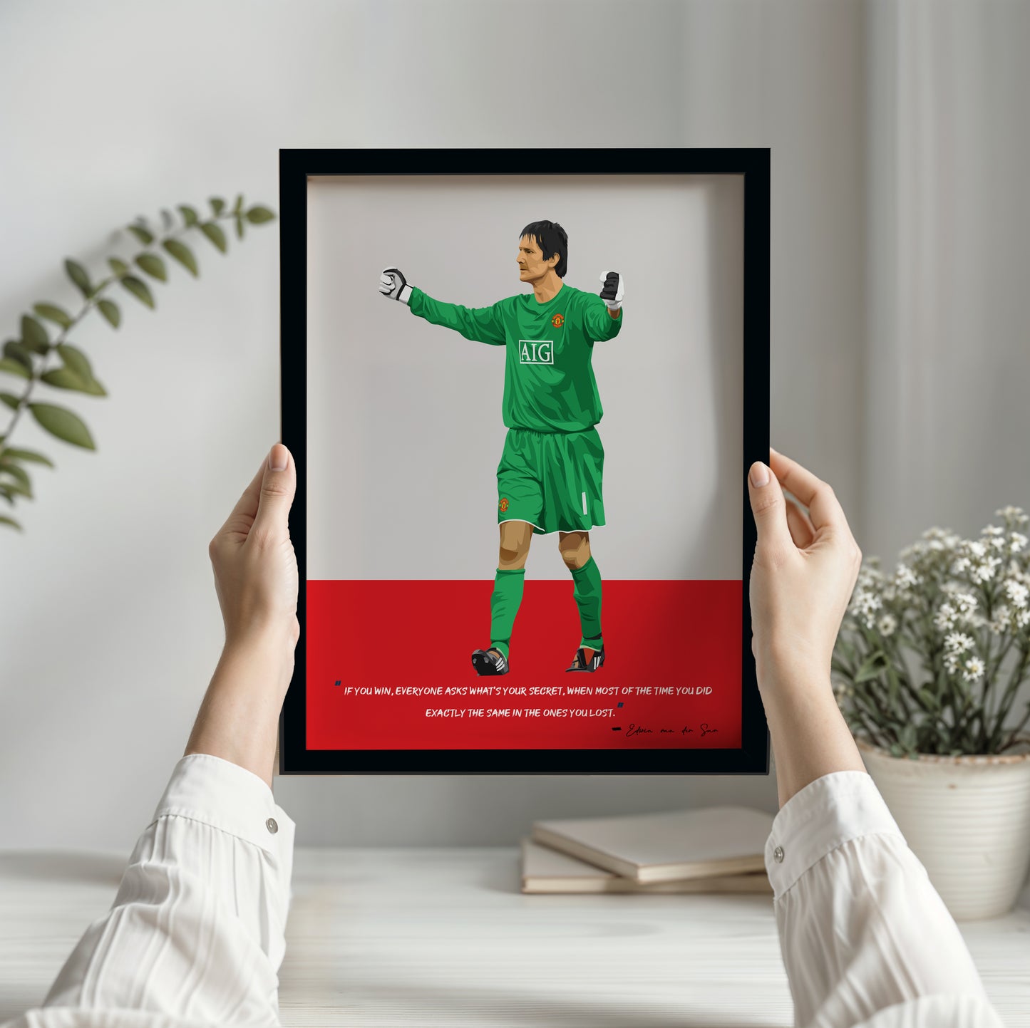 Edwin van der Sar Manchester United Framed Poster