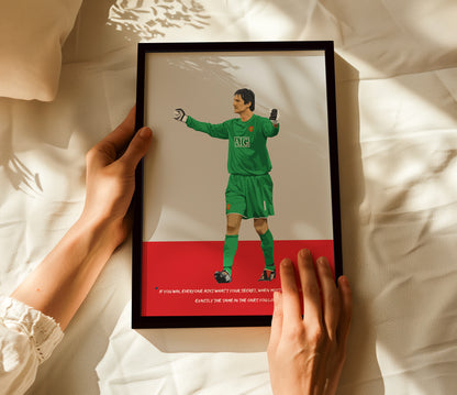 Edwin van der Sar Manchester United Framed Poster