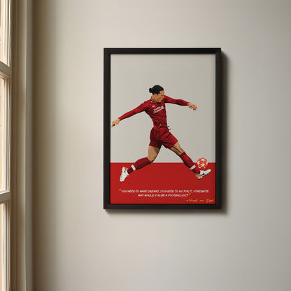 Virgil van Dijk Liverpool Framed Poster