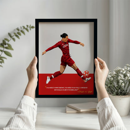 Virgil van Dijk Liverpool Framed Poster