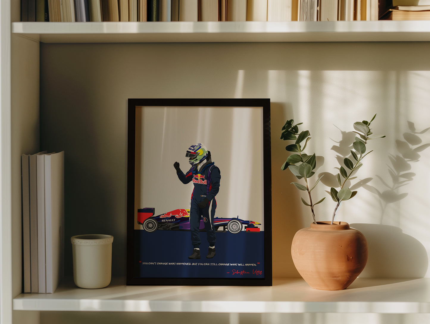 Sebastian Vettel Poster, F1 Frame, Red Bull