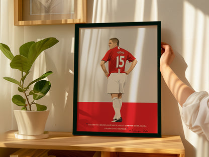 Nemanja Vidic Manchester United Framed Poster