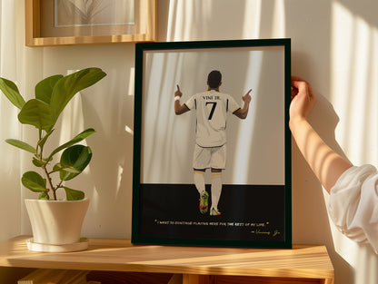 Vinicius Junior Real Madrid Framed Poster