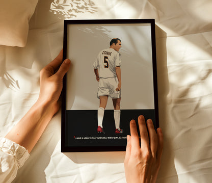 Zinedine Zidane Real Madrid Framed Poster