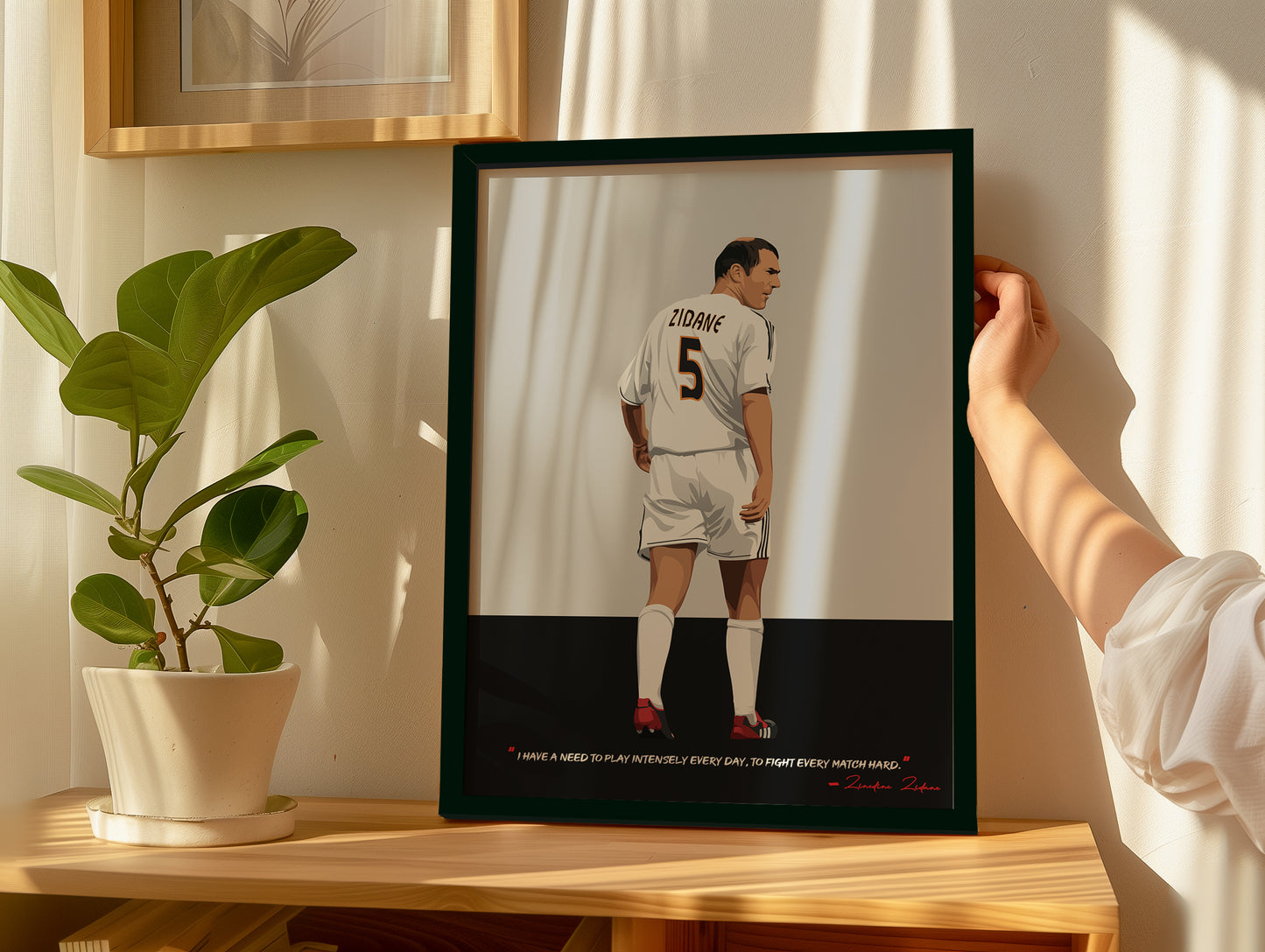 Zinedine Zidane Real Madrid Framed Poster