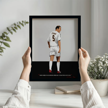 Zinedine Zidane Real Madrid Framed Poster