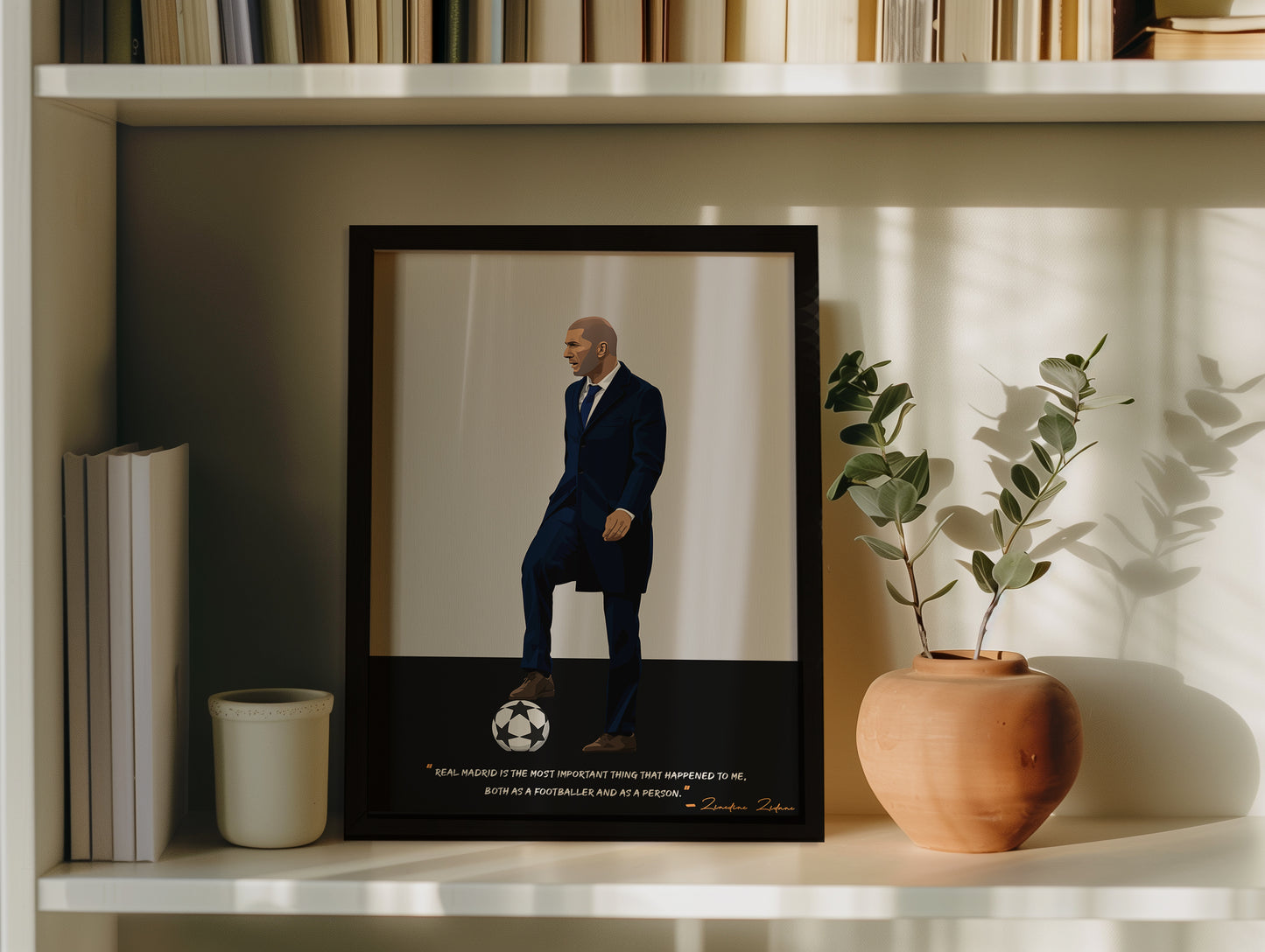 Zinedine Zidane Manager Real Madrid Framed Poster