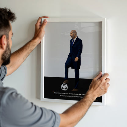 Zinedine Zidane Manager Real Madrid Framed Poster
