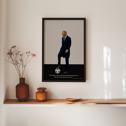 Zinedine Zidane Manager Real Madrid Framed Poster