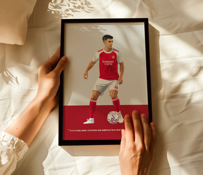 Martín Zubimendi Arsenal Framed Poster