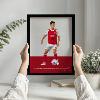 Martín Zubimendi Arsenal Framed Poster