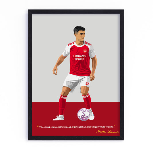 Martín Zubimendi Arsenal Framed Poster