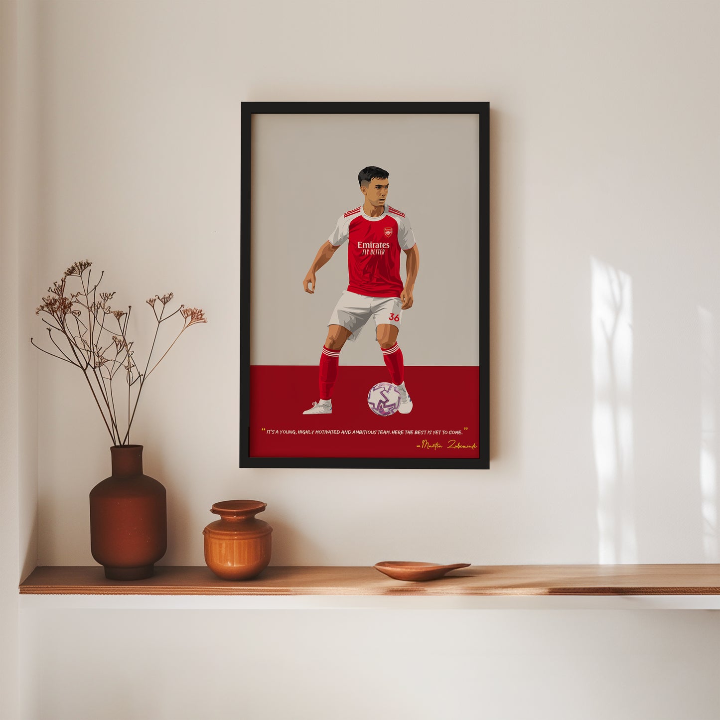 Martín Zubimendi Arsenal Framed Poster