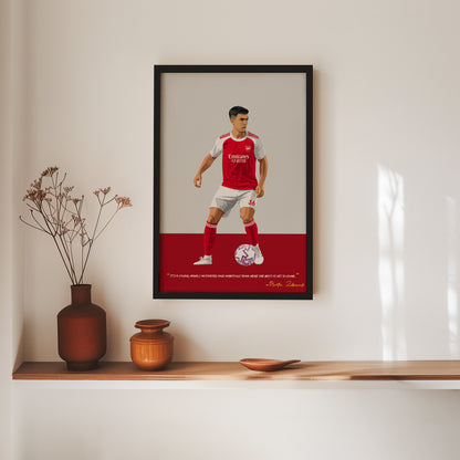 Martín Zubimendi Arsenal Framed Poster