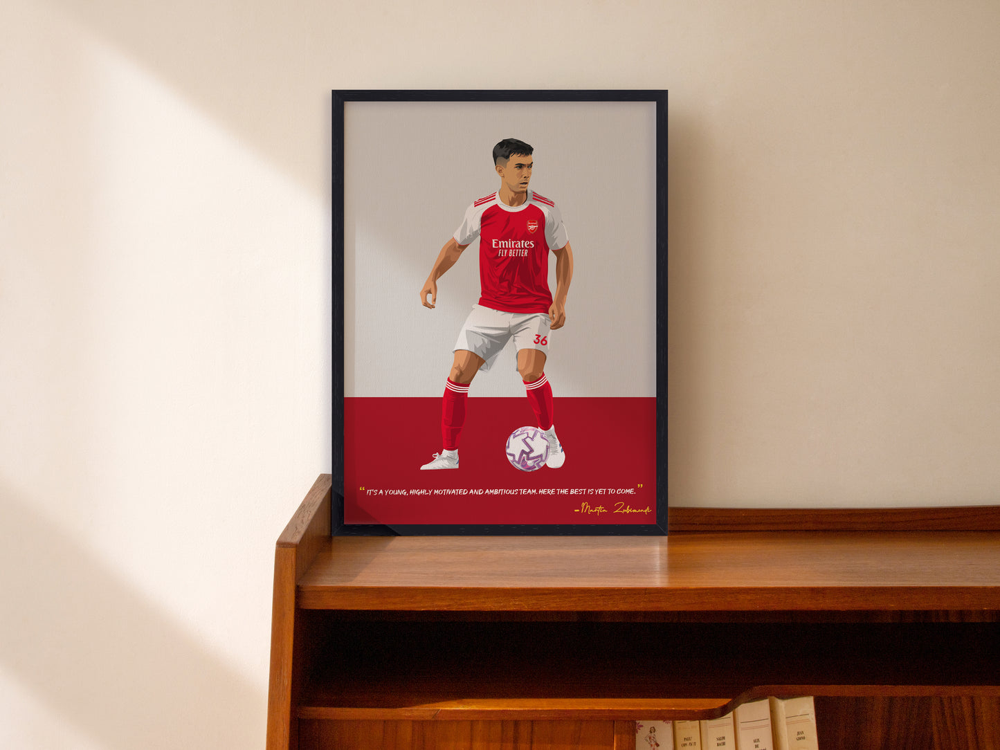 Martín Zubimendi Arsenal Framed Poster