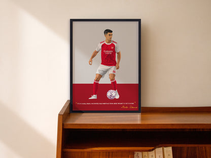 Martín Zubimendi Arsenal Framed Poster